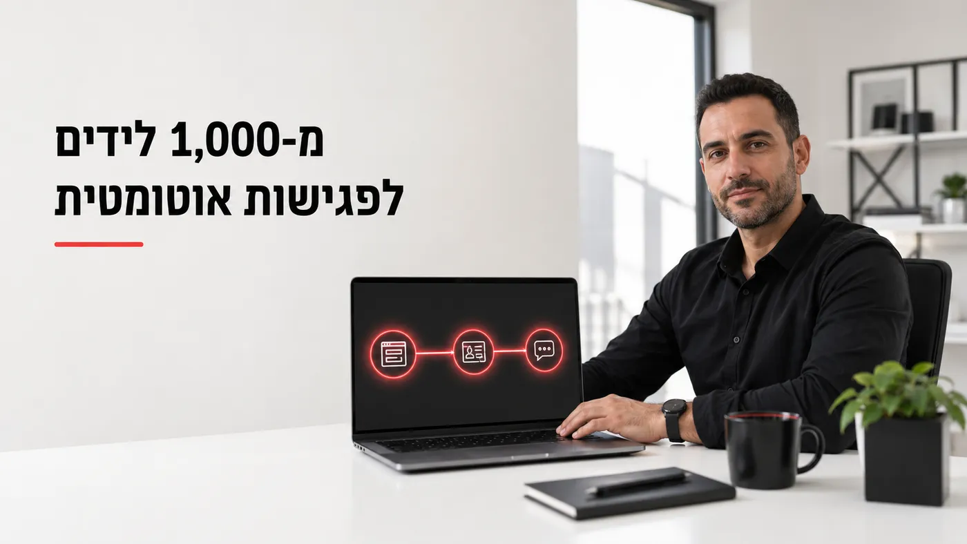 משפך אוטומציה לעסק: מ-1,000 לידים לפגישות 2026
